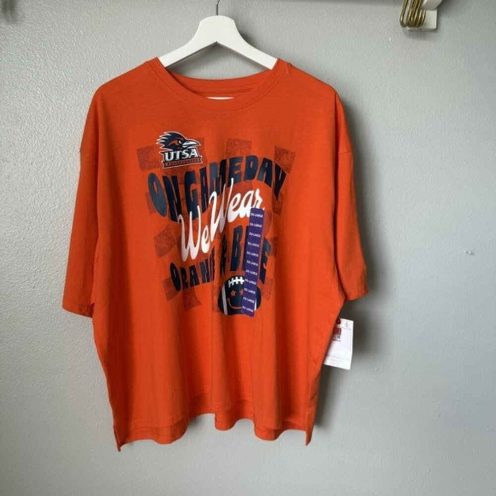 UTSA Women's 2XL Game Day‎ Football Tee T-Shirt Orange Shirt Sleeve Casual